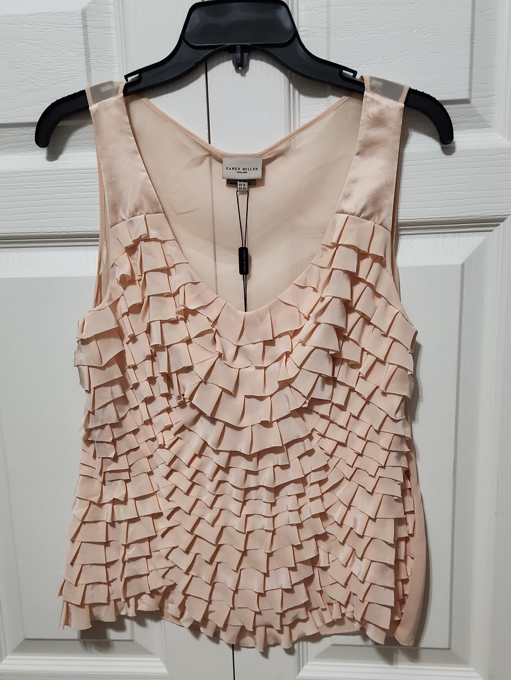 NWT Karen Millen England Pink Sleeveless Top. Size 10